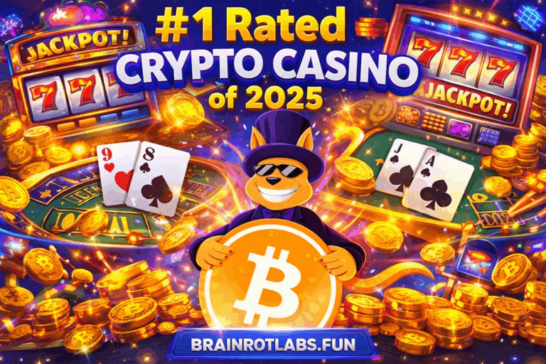 Roobet crypto casino review 2025 with standards-based ratings chart showing security, fairness, payouts, and legality analysis by BrainRotLabs.fun