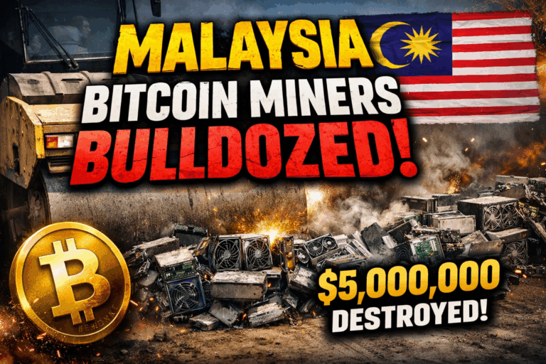 Malaysia Bulldozes Illegal Bitcoin Mining Rigs — Inside a $5M Crackdown | BrainRotLabs.fun